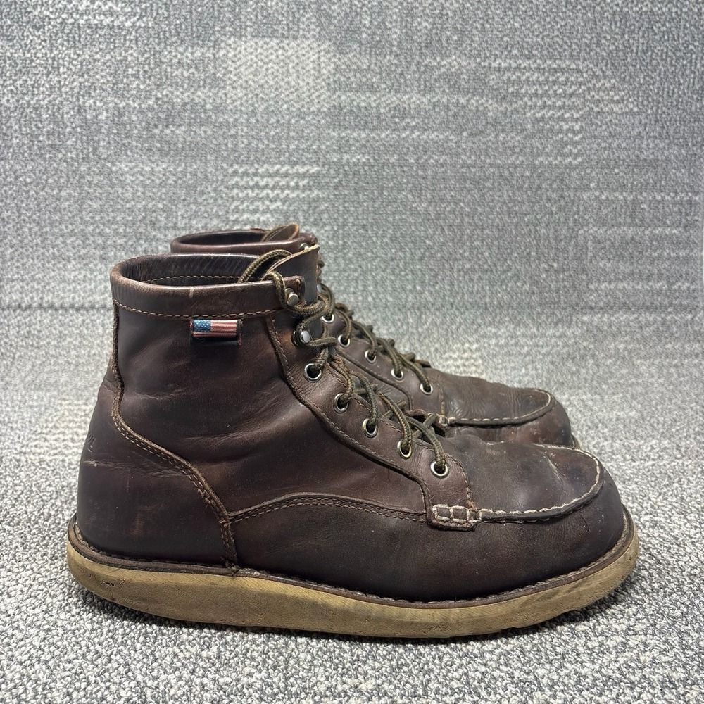 Danner Bull Run Moc Toe 6" Boots Mens 11 EE Wide Brown Leather 15563 USA